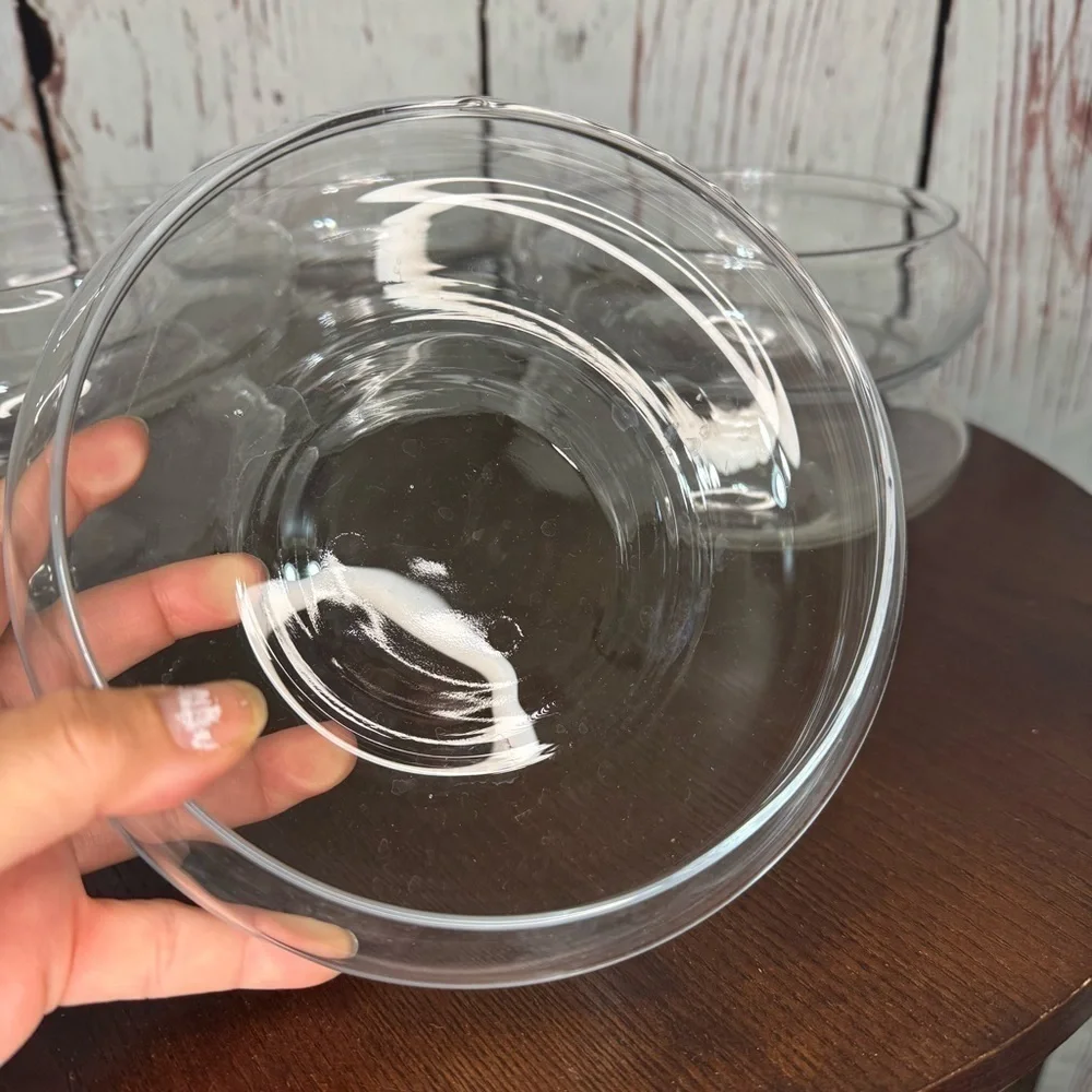 Shallow Glass Bowl Floral Vase or Terrarium 7 Pc lot Used for Table Centerpieces